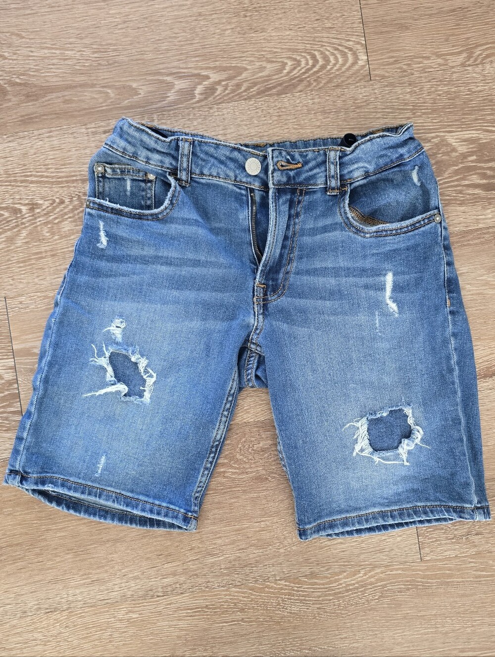 Zara Blue Distressed Denim Kids' Shorts